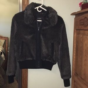 Express chocolate soft chenille fancy jacket